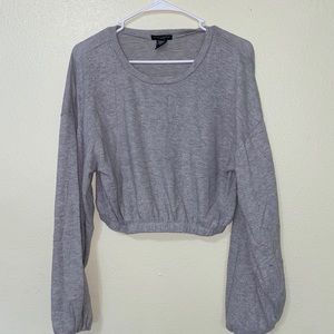 Grey Cropped Sweatshirt